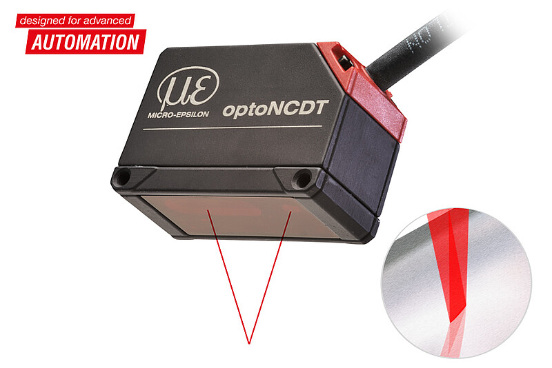 Sensor láser inteligente para objetos metálicos brillantes
