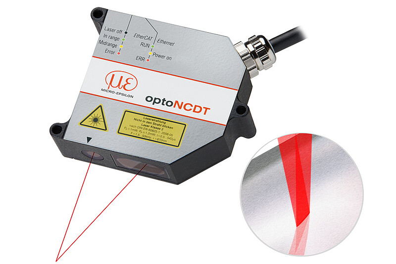 Sensor láser altamente dinámico para objetos metálicos brillantes