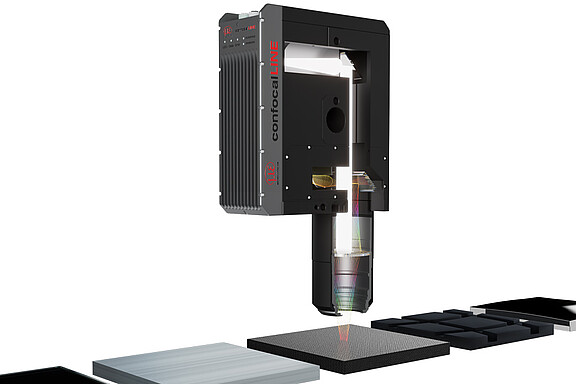 principio de medición cromático confocal