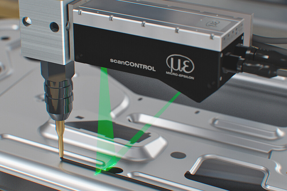 Escáner láser con cordón adhesivo