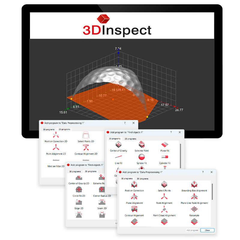 Software 3DInspect Sensores 3D